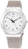 Swatch Damen Analog Quarz Uhr mit Silikon Armband YGS138