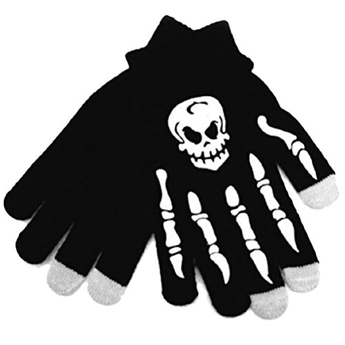 Preisvergleich Produktbild BESTOYARD Halloween Skull Handschuhe Winter Warme Handschuhe Touchscreen Handschuhe Winddicht Sport Handschuhe für Reiten Radfahren Bergsteigen Skifahren