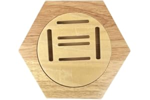 MiOYOOW - Expositor de medallas, soporte de medalla de madera, estuche de almacenamiento de medallas hexagonales para baloncesto, gimnasia, fútbol y softbol