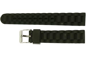 CHRISTIAN GAR BVC - 135158-18N Correa de silicona con hebilla de acero inoxidable - 18 mm - Recambio correa silicona para reloj