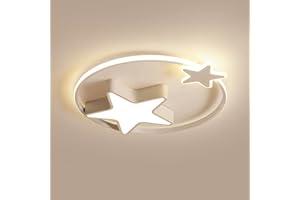 kangten Kinderzimmer Lampen Decke Dimmbar, LED Nette Sternenhimmel Deckenleuchte Wohnzimmerlampe mit Fernbedienung Mädchen Junge Schlafzimmer Deckenlampe 29W (Weiß)