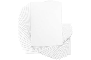 VOHESEA 20 Stück A4 Schaumstoffboards Weiß Schaumstoffplatte 5mm Leichtschaumplatte Doppelseitige Polystyrol Platte EVA Schaumplatten Styroporplatten für Präsentation, Bastelprojekte, Modellierung 30X20CM