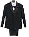Fine Brand Shop Black Boys & Baby Boy Tuxedo Special occasion suit, Complete Set, Jacket, Shirt, Vest & Pants, Bowtie - 3-6 Months
