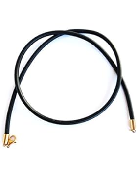 Kautschukhalsband 3mm, Halskette, Kautschukband mit rostfreiem, vergoldetem Karabinerverschluss aus Edelstahl,...