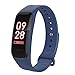 Produktbild prettygood7 C1 Pro Wasserdicht Sauerstoff Blut Druck Herzfrequenzsensor Smart Armband, Blau