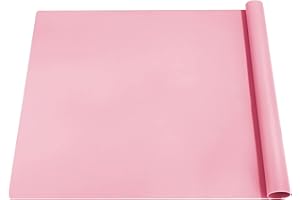 DeJivsin Silikonowa Mata do Pieczenia, Żaroodporne Mata do Ciasta, Silikonowa mata 60 cm x 50 cm, 1 mm, dla dzieci, do malowania, nieprzywierająca podkładka z sykonu, mata stołowa