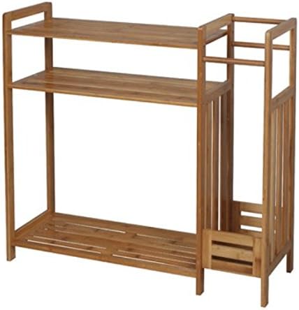 3 Tier Multi-functional Wooden Shoe Rack - Contemporary Storage Hallway Furniture with Umbrella Holder