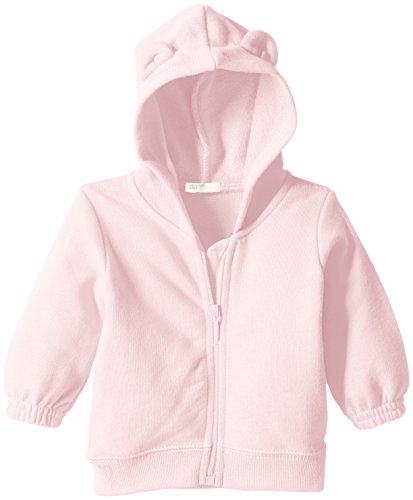 United Colors of Benetton Baby-Girls Bear Zip Hoody Track Jacket, Pale Pink, 9 to 12 months (Manufacturer Size: 74 cms)