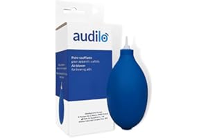 Audilo - Poire Soufflante pour Appareils Auditifs - Accessoires de Nettoyage pour Aide Auditive - Accessoires pour l'entretien des Appareils Auditifs - Légère et Pratique a transporter