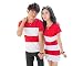 Melcom Cotton korean red and white t shirt dress combo RS.599.00