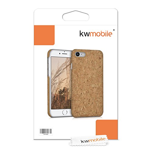 kwmobile Funda para Apple iPhone 7 8 - Carcasa Protectora de  Corcho  para tel  fono m  vil - Cover  Trasero  r  gido y Resistente