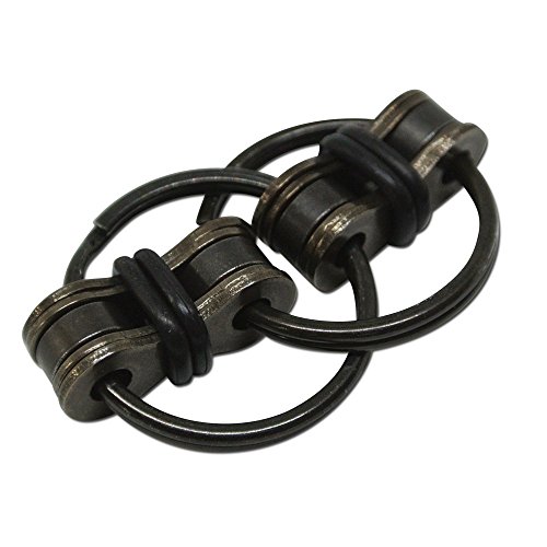 Fidget Toy from Arcade Toys! The coolest sensory and fumble toy on the market. Perfect for ADHD, anxiety, autism and stress relief. Bike chain office desk spinner gadget in black. Great finger toy. (Black) Fidget Toy from Arcade Toys! The coolest sensory and fumble toy on the market. Perfect for ADHD, anxiety, autism and stress relief. Bike chain office desk spinner gadget in black. Great finger toy. (Black)