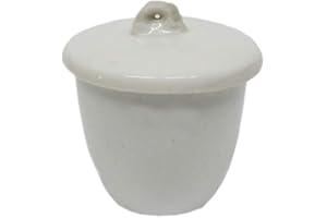 LLF Porzellan-Tiegel mit Deckel, Labortiegel (20 ml, 30 ml, 40 ml, 70 ml, 100 ml, 200 ml, 300 ml) (100 ml)