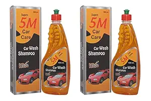 Super 5M Car Care S5MCC001A Car Washing shampoos 600 ML (PACK OF 2)