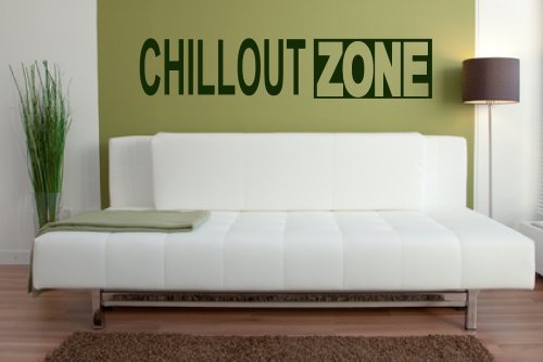 Wandtattoo für Ihr Wohnzimmer, 68049-58×12 cm, ~ Schriftzug: Spruch Chillout Zone ~ Wandaufkleber Aufkleber für die Wand, Fliesen, Tapetensticker aus Markenfolie, 32 Farben wählbar - 2