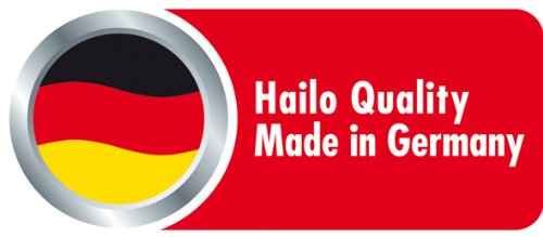 Hailo 8854-001 Alu-Sicherheits-Haushaltsleiter XXR – 4 XXL-Stufen mit Ausziehbarem Sicherheits-Haltebügel und Multifunktionsschale - 7