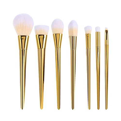 Tonsee® 7pcs/set Makeup Cosmetic Brushes Set Powder Foundation Eyeshadow Lip Brush Tool (Gold)