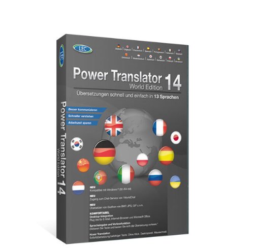 Avanquest Power Translator 15 World Edition - Traductor  Alem  n  750 MB  512 MB  Pentium  PC  Windows XP  Windows Vista 32-bit  Windows 7  Windows 7 64-bit  Windows 7 32-bit 