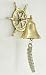 BRASS SHIP BELL WITH WHEEL BRACKET - DECOR DOOR BELL-HOME DECOR RS.849.00