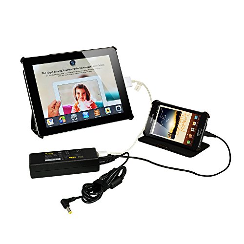 LEICKE AC Adapter Netzteil 19V 4,74A 5,5*2,5mm mit zwei USB-Anschlüssen 5V 2A 10 Watt | LEICKE AC Adapter u.a. für Asus ADP-90SB BB X53K ADP-90FB M50V Toshiba L300 PA3516E-1AC3 PA-1900-05 PA-1900-04 Liteon PA-190024 Delta Lenovo N500 G530; USB-Anschluss zum Aufladen von iPhone 5, iPhone 4S, iPhone 4, iPad3, iPad Mini, iPad2 - 2