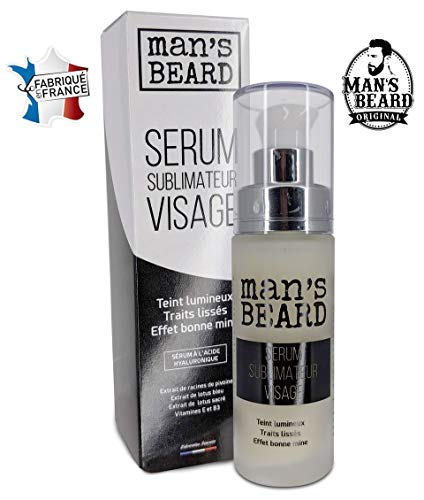 Man's beard - Fabrication Française - Sérum Sublimateur Visage 30 ml, composé d'actifs de dernière génération, formulé avec des liposomes afin d'optimiser la pénétration de actifs dans votre peau