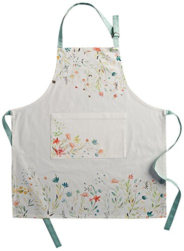 Maison d'Hermine - Delantal Colmar de algodón 100 %, con cuello ajustable y bolsillo central visible, de 70 x 80 cm