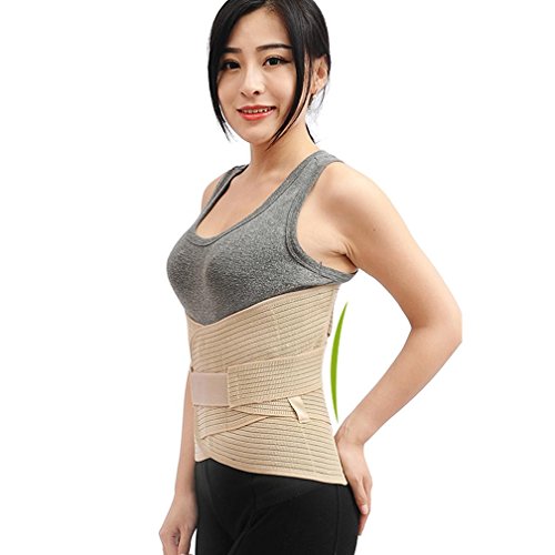 Preisvergleich Produktbild WAOBE Rückenstützgürtel Beige Medizinische Verstellbare Lendenstütze / Unterer Rückengürtel Schmerzlinderung Komfortabel Stahlstütze Dekompressionskomfort Atmungsaktiv , S