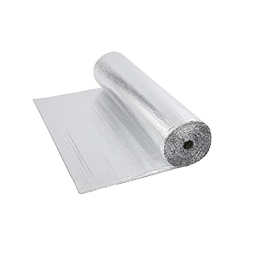 Biard Double Aluminium Bubble Foil Insulation - 1.2m x 5m 12m2 Roll 6 Square Metre - Floor Loft Wall - 200g per m2 by Trueshopping