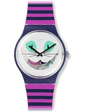 Swatch Damen Armbanduhr Digital Quarz Silikon SUOW125