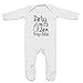 Party My Crib 2am Bring A Bottle Baby Romper Sleep Suit (White, 0-3m)