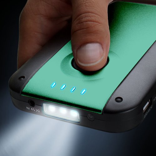 ReVIVE Caricabatteria Energia Solare 6000mAh e Power Bank esterna con Torcia LED dâ€™emergenza e Pannello Solare â€“ Funziona con Smartphone Apple iPhone , Fotocamere Canon , GPS TomTom e altri dispositivi