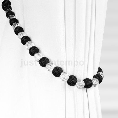 Black Crystal Beaded Rope Curtain Tie Backs Tieback Buy Online
