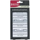 SALON SYSTEM INDIVIDUAL LASHES MEDIUM BLACK 2+1