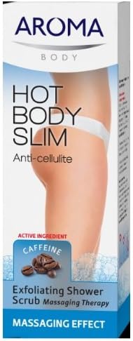 Hot Body Slim Anti Cellulite - Exfoliating Shower Scrub Massage Therapy with Caffeine 200ml