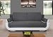 Produktbild 3er Sofa Hector mit Staukasten und Bettfunktion, Farbe: Grau/Weiß - Abmessungen: 204 x 90 cm (B x T)