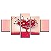 Produktbild Comecong Dekorative Malerei, Wulian HD Schlafzimmer Handwerk malerei Inkjet Liebe Blumen Rose Nacht gemälde Home Art malerei wandmalerei wandmalereien 7 malerei Kern 10x15cmx2 10x20cmx2 10x25cmx1