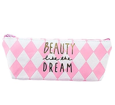 Cosanter Petite Poche Boîte Crayons Stylo Sac Papeterie Sacs Cosmetic Bag pour Papeterie Cadeau Scolaire Rose