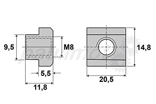 PAULIMOT Spannpratzen-Set 58-teilig M8 / 10 mm mit Wandhalter - 3