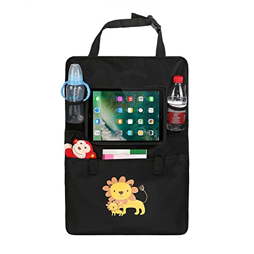 Auto Rückenlehnenschutz– Intipal Rücksitztasche Rücksitz Organizer Rückenlehnentasche mit iPad-Fach Wasserdicht 1 Stück (Löwe) - 3