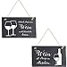 Produktbild Bada Bing 2er Set Wandbilder Schiefer Schriftzug Schild WEIN Modern Spruch Wand Deko 59