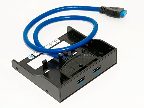 RHOMBUTECH® – USB 3.0 Front Panel SuperSpeed für 3,5″-Laufwerke, bis zu 5Gb/s, PC und MAC, schwarz, USB 2.0 und USB 1.1 abwärtskompatibel - 2