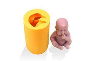 Allforhome Molde de silicona con forma de bebé, para chocolate y jabón