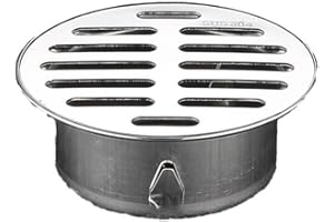 HASALLER Rejilla de drenaje de suelo de acero inoxidable con diseño hueco grande, se adapta a tubos de drenaje de 50 mm a 200 mm, fácil instalación para desagües exteriores e interiores (83 mm)