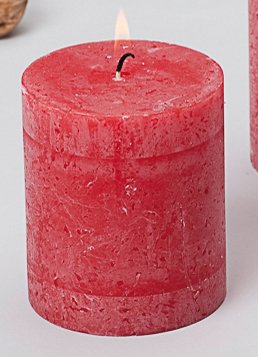 Preisvergleich Produktbild Stumpenkerze STUMPEN ROT 80X68 103868020341 (Liefermenge=2)