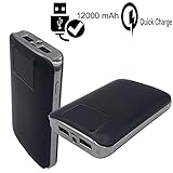 Tecnología de energía inteligente: esta batería externa de alta capacidad tiene dos puertos USB, puede cargar dos dispositivos al mismo tiempo. dos puertos USB detectan su dispositivo en la oscuridad