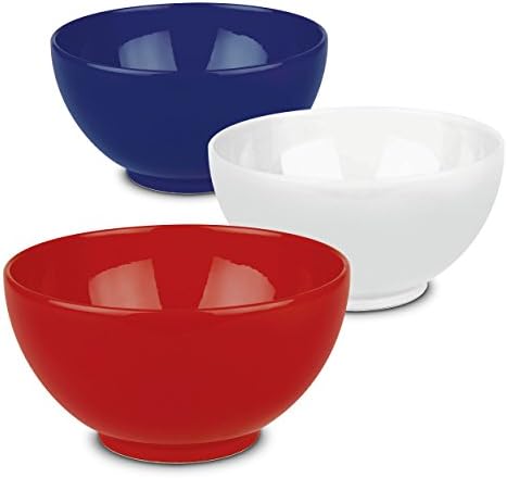 Waechtersbach Fun Factory Serving Bowls, Red, White and Blue, Set of 3