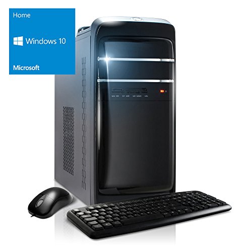 DEViLO PC 1238 - Intel Core i3-6100 Dualcore 2x3.7 GHz | 8GB DDR4-2133 | 256 GB SSD | Intel 530 Grafik, HDMI, DVI, 4K-fähig | 24xDVD-RW | ASUS | USB3.0 | HD-Sound | Gigabit | Win10