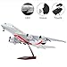 Produktbild HANG OU 46cm LED-Beleuchtung 1:160 Modellflugzeug Emirates Airbus 380 mit Fahrwerk Flugzeug Geschenk oder Deko