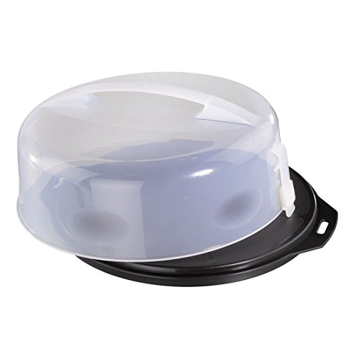 Xavax Kuchenbehälter mit Haube, Ø 31,5 cm, Höhe 14 cm, Kuchenbox / Tortenhaube mit Stückeinteilungshilfe und Servierfächern, Party- und Tortenbutler, rund - 10