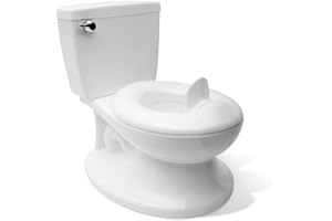 KIDOOLA Toddler Potty Training Toilet (White) Realistic Design with Flush Leaver Sound, Flip Up Seat, Portable, Storage & Splash Guard Easy to Clean Unisex Ideal Mini Toilet for Babies & Toddlers